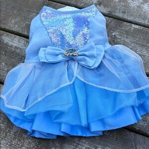 NWT Disney Cinderella Blue Sequin Dress 13-16 lbs